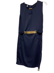NEW Yisjnet Classic Fashion Large Women Mini Dress Navy Stretch Size L - Picture 1 of 15