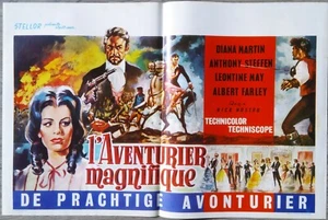 L'AVENTURIER MAGNIFIQUE/RICCARDO FREDA/ANTHONY STEFFEN/AFFICHE BELGE ORIGINALE - Foto 1 di 1