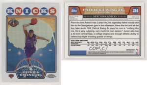 2008-09 Topps Chrome Refractor Patrick Ewing Jr #214 Rookie RC