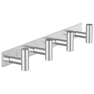 Towel Hook Rack,Coat Hook Rail with 4 Heavy Duty Metal HooksWall Mounted Coat... - Picture 1 of 7