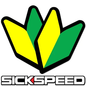 2PC SOSHINOYA/WAKABA NOVICE DRIVER VINYL STICKER DECAL STICKERBOMB BOMB LEAF C - Picture 1 of 1