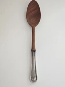 Cuchara para servir ensalada de madera maciza vintage con mango de ley 11" - Imagen 1 de 6