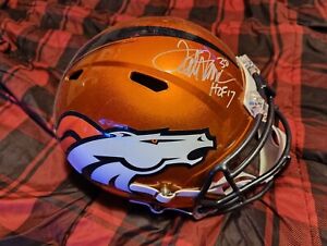 Terrell Davis Signed Denver Broncos FS Flash Replica Speed Helmet RADTKE COA 🔥