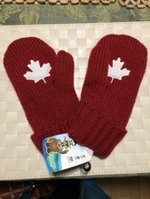 NWT 2010 Vancouver Winter Olympics Team Canada Red Mittens L/XL Adult