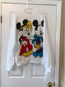 VINTAGE NEW JERRY LEIGH MICKEY & MINNIE MOUSE SWEATER MADE IN USA RARE - Picture 1 of 6