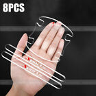 8Pcs Car Sticker Door Handle Bowl Anti-Scratch Cover Protector Accessories Clear