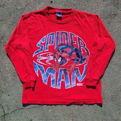 2005 Spiderman Longsleeve T Shirt Kids Boys Size M  - Image 1 of 4