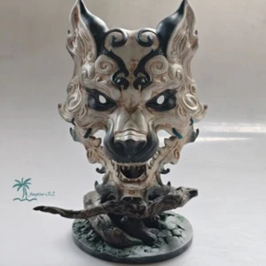 Black Myth: Wukong White Face Mask Ornament The Monkey King Mask Wearable Cool - Picture 1 of 10