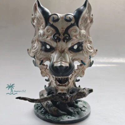 Black Myth: Wukong White Face Mask Ornament The Monkey King Mask Wearable Cool - Image 1 of 4