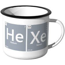 JUNIWORDS Emaille-Tasse, Periodensystem Hexe He Xe, Chemie Chemische Elemente