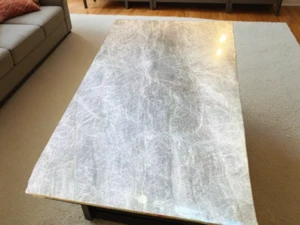 Quartz Stone Table – Natural Agate Coffee Table Top – Luxury Countertop Slab art - Picture 1 of 9