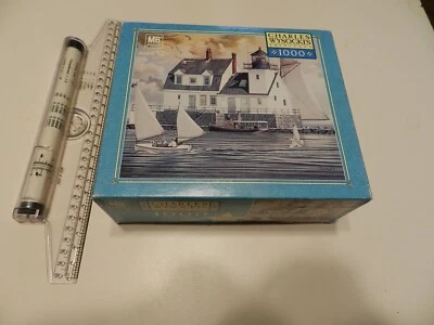 Used - C. WYSOCKI " ROCKLAND BREAKWATER LIGHT" 1000 Pc MB PUZZLE  12+ - Image 1 of 3