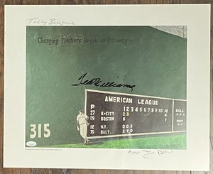 TED WILLIAMS signed autographed 16x20 Jim Dobbins Teddy Ballgame Lithograph JSA - Picture 1 of 4
