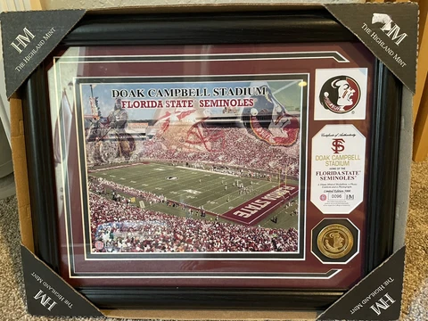 Florida State Seminoles Stadium Display memorabilia Plaque Cover