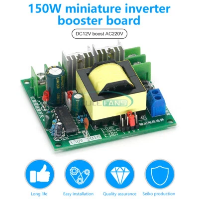 150W DC 12V to AC 110V 220V Home Battery Power Inverter Converter Boost Module - Image 1 of 4