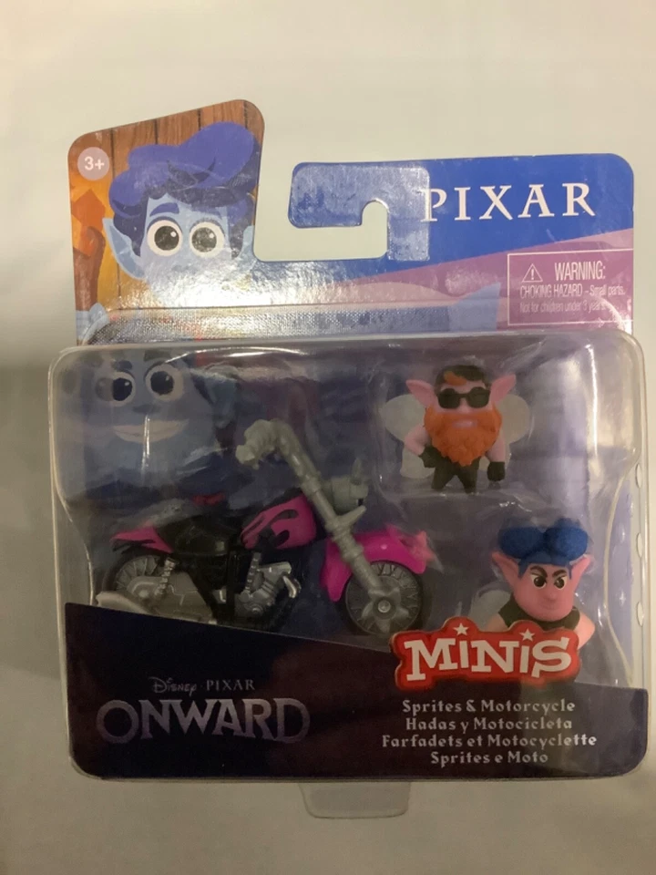 Mini boneco Disney Pixar Onward Sprites e motocicleta novo - Imagem 1 de 1