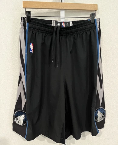 Minnesota Timberwolves Shorts XL Length +2 Black Blue Player Issued Adidas NBA Cover