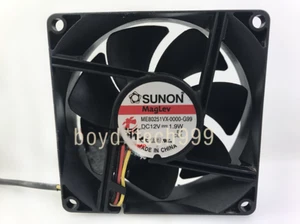 Nuevo Ventilador de Refrigeración Original SUNON ME80251VX-0000-G99 80*25mm 12V 1.9W 3Wire - Imagen 1 de 4