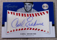 2012 Panini Signature Series Game Ball Signatures #12 Carl Erskine Auto /25