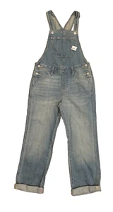 NEW Old Navy Light Blue Cotton Bib Overall Girls Size 10-12 Large Jumper Denim - Picture 1 of 5