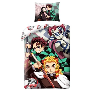 Demon Slayer Duvet Cover Set 100% Cotton Bedding EU Size Anime 2-in-1 Design - Picture 1 of 1