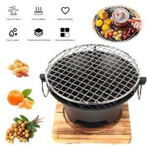 Heavy Duty Cast Iron Charcoal Grill Tabletop Party BBQ Grill Stove Camping Picni - Picture 1 of 12