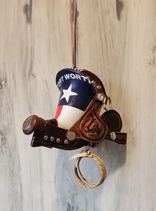 Ornament Fort Worth Texas Horse Saddle - Picture 1 of 8