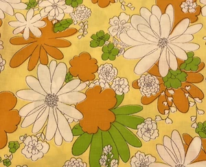 Cannon Monticello Twin Flat Sheet Blossom Festival Mod Flower Power 72 x 104" - Picture 1 of 10