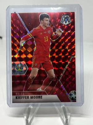2021 Mosaic UEFA EURO Kieffer Moore Red Mosaic Prizm #198 - Wales - Image 1 of 2