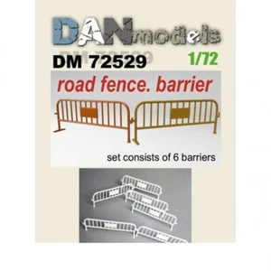 Dan Models 72529 Scale 1:72 Accessories for diorama. Road fence. Barrier 6 pcs - Picture 1 of 8