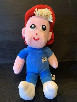 Muñeca Eden Toys Niño 12" Peluche Juguete Rojo Sombrero Azul Jumper Bicicleta Foto 1 de 4