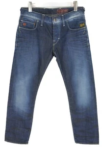 G-Star Raw Heller Low Straight Men's W30/L32 Blue Fade Effect Jeans - Picture 1 of 8