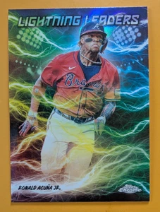 2025 Topps Chrome Lighnting Leaders Ronald Acuna JR SSP - 1 every 3 case hit - Picture 1 of 1