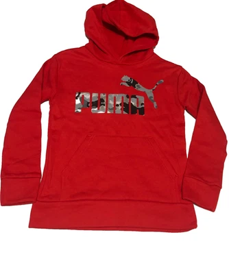 Puma Niño Sudadera con Capucha Suéter Rojo Pequeño (8) Foto 1 de 4