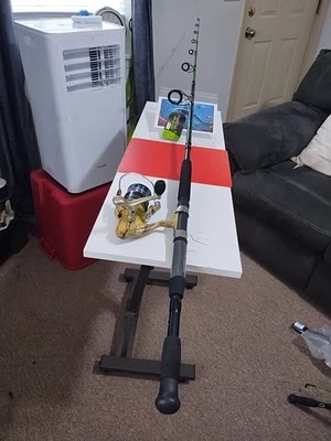 Spinning Fishing Rod Zebco Bite Alert 7' MH 7-50lb And Reel Cat Hunter Pro DX - Image 1 of 4