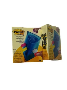 3M Post-it Lot Of 2 FLAG DISPENSER Great Organizer Holds All Sized Flags NOS - Picture 1 of 3