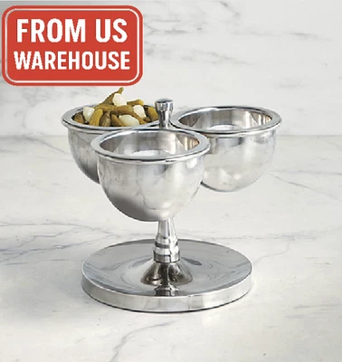 Frontgαte Super Chill Dip Server Stainless Steel Cooling Bowl Set - 10oz Each - Image 1 of 4