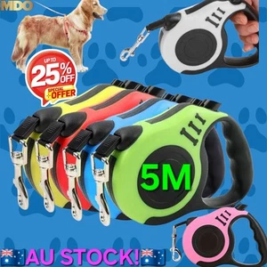 5m Dog Automatic Retractable Traction Walking Lead Leash - Picture 1 of 15