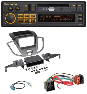 Pioneer DAB MP3 USB Bluetooth Autoradio für Ford Transit 2018-2019 schwarz - Bild 1 von 4