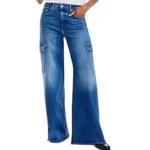 Mother Undercover Cargo Sneak Jeans Opposites Attract dunkelblau weites Bein 32 NEU - Bild 1 von 13