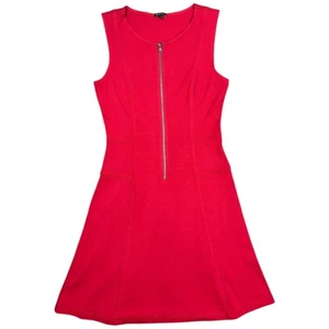 Theory Olethea Red Fit and Flare Mini Dress Size 4 Small NWT WITH FLAW - Picture 1 of 7