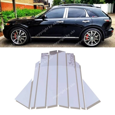 Moldura de puerta de poste de pilar de ventana negra brillante para Infiniti FX35 FX45 03-08 Stock en EE. UU. Foto 1 de 4