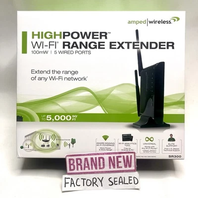 High Power WiFi Range Extender *BRAND NEW* Amped Wireless Internet Extender - Image 1 of 2