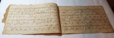 ANTIQUE 1800s HANDWRITTEN SHEET MUSIC WITH SIGNATURES GERMAN COMPOSERS READ!!!! - Image 1 of 4