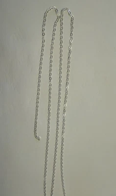 2.1x1.5mm sterling silver flat cable chain 20ft - Image 1 of 4