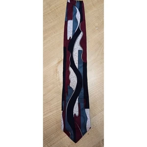 Screenplay by Martin Wong Necktie Abstract Geometric Silk Multicolor - Picture 1 of 3