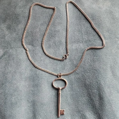 Collar colgante llave esqueleto plata esterlina Tiffany & Co. 24" vintage 925 Foto 1 de 4