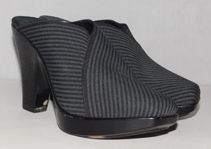 ZAPATO SAN MIGUEL CONFORT TACONES MULA COMBATE RESISTENTE NEGRO GRIS RAYAS talla 38 EE. UU. 6 - Imagen 1 de 10