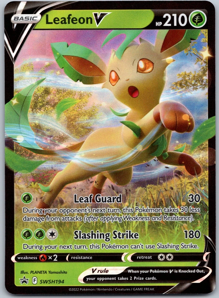 Leafeon V - SWSH194 SWSH: Sword & Shield Promo Cards - Promo NM Holo - Image 1 of 2