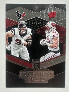 2017 Donruss Elite Family Ties #9 J.J. Watt / T.J. Watt /299 - Picture 1 of 2